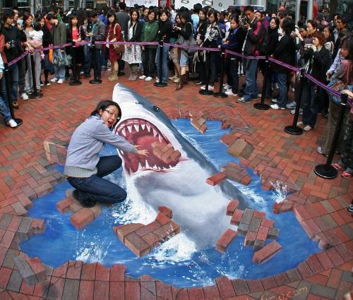 3d Amazing Street Arts, Drawings on Street with th - 3d Amazing Street Arts, Drawings on Street with the Colour Pencils