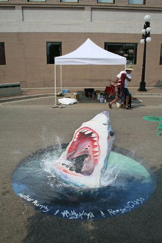 3d Amazing Street Arts, Drawings on Street with th - 3d Amazing Street Arts, Drawings on Street with the Colour Pencils
