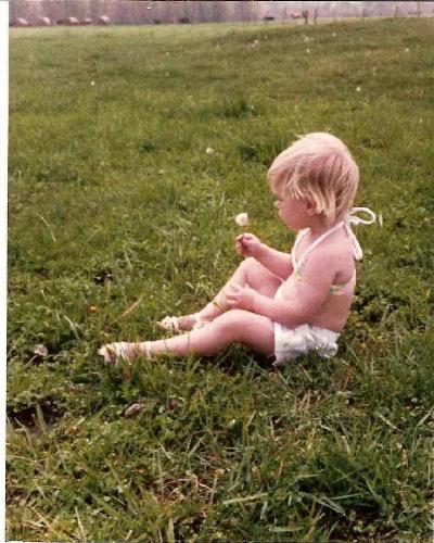Jess and Dandilion - My daughter in 1988.