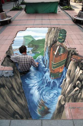 3d Amazing Street Arts, Drawings on Street with th - 3d Amazing Street Arts, Drawings on Street with the Colour Pencils