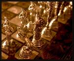 chess - golden chess board