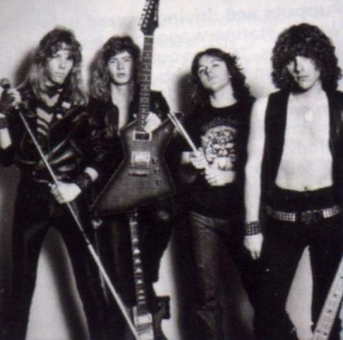 first line up - the first line up of the band whic included Dave Mustaine the fonder of Megadeth who was later sent out of the band because of his drinking habits and psychoitic behaviour.once friends became bitter enemies.