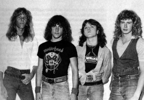 mustaine and het - the band with Mustaine.Mustaine created a few riffs for the album Kill em all.he was sent out of the band before the album was released.he started his own band called'Megadeth'