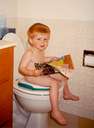 Toilet Reading - Learning to read on the toilet at an early age.