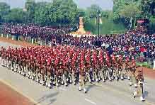 indian republic day - republic parade at red fort, india