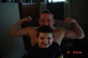 Mark and CJ - Hair cutting day..!