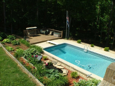 Our Inground Pool - This is our inground pool behind our new home!