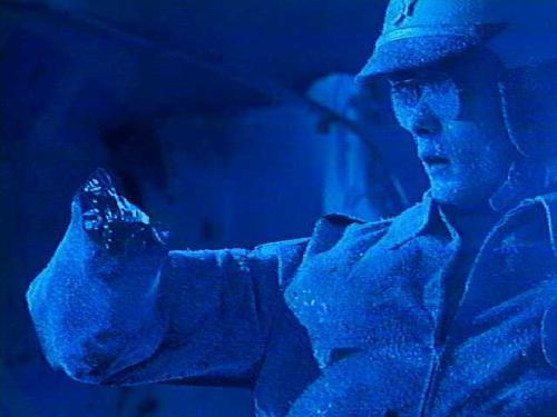 frozen villain - tis is the picture of a frozen t1000 during the climax stunt sequence in the film