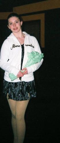 My oldest daughter, Ashley - She had just won 3rd place in ice skating. This is her all time favorite thing to do, which has turned into something that she's really serious about doing all of her life.