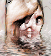 Surreal Cliffs Rising From Lake - Digital Art - Surreal Cliffs Rising From Lake - Digital Art I made this from a photo of my daughter-in-law. I used various filters to alter the original image.