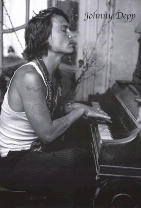 Johnny Depp - Johnny playing piano.