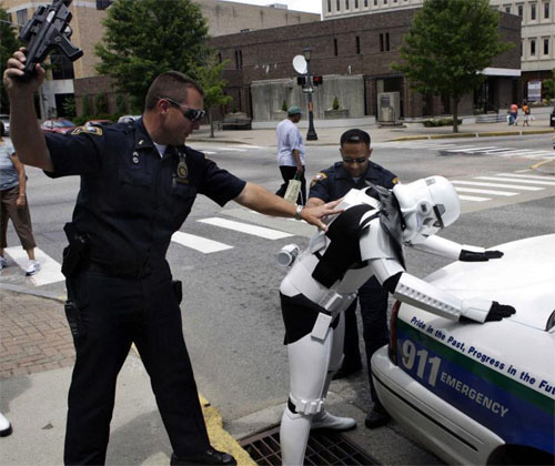 star wars clone got busted by cops - star wars