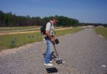 man with metal detector - a man with metal detector..