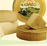 Asiago Cheese - robust flavor, similar to parmesean or peccorino, with a little more zip
