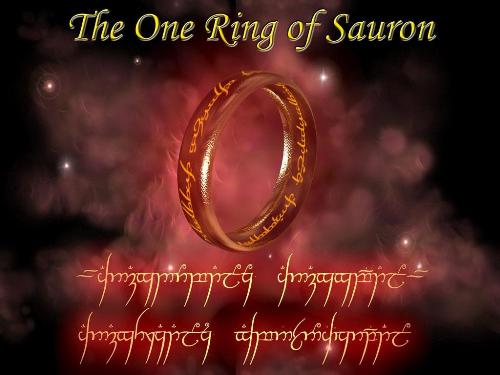 the ring!!! - one ring to rule them all, one ring to bind them, one ring to find them.