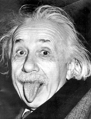 Einstein kidding aside - rare photo of albert einstein in a jolly mood