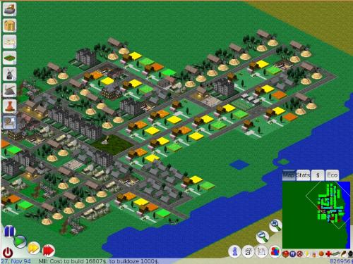 Lincity shot - An in-game shot of the freeware Lincity
