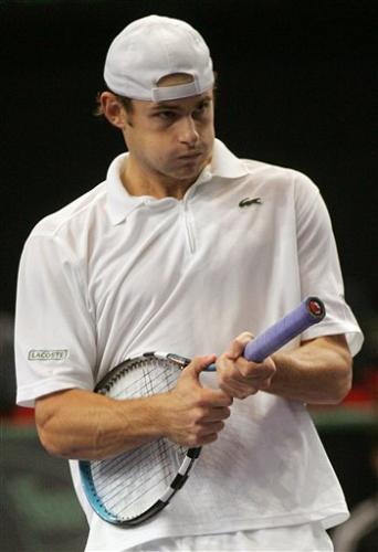 Andy Roddick - A comic scene off Roddick with the referee