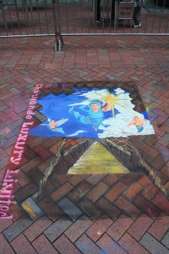 3d Amazing Street Arts, Drawings on Street with th - 3d Amazing Street Arts, Drawings on Street with the Colour Pencils
