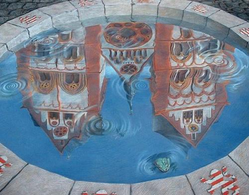 3d Amazing Street Arts, Drawings on Street with th - 3d Amazing Street Arts, Drawings on Street with the Colour Pencils