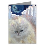 Birthlady Art - I painted this picture of a pretty kitty. Greeting cards exclusively at my store, Art by Cathie...the birthlady! http://www.cafepress.com/artbycathie