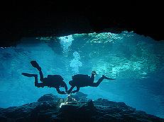 Divers - Two divers diving