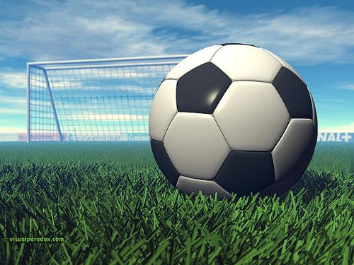Soccer Ball - A picture of a ball and a field, courtesy of visual paradox.