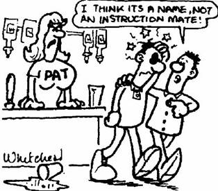Two men in a bar. - This guy was too drunk to understand what he read on a t-shirt.