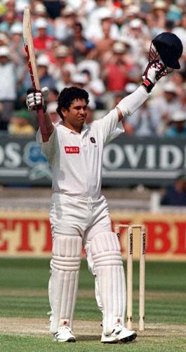 sachin - sachin after his century.......