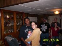 me, my fiance Darius, and my son DaMarius - us as a family visiting my step dads family in Virginia on Christmas.