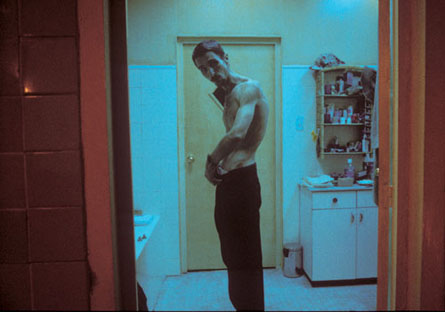 The Machinist Pictures - Brad Anderson directs the psychological thriller The Machinist, a production of Spain's Filmax company. Christian Bale plays Trevor Reznik, a factory lathe operator who has developed a serious case of insomnia. Lack of sleep has already started to wear down on his brain and his body. When he's involved in an accident at work, his co-workers turn against him. He starts to find strange notes in his apartment and see people that apparently aren't there. Jennifer Jason Leigh stars as call girl Stevie.