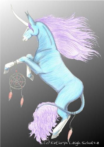DreamCatcher II - recent drawing i did.. the scanner was super evil on him though.. he isnt really that bright of a blue!