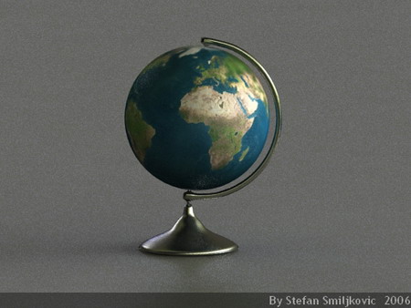 Globe - This picture present globe. I made this in 3D studio max