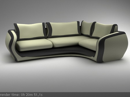 Sofa 2 - My Sofa model, it frelance thinking and I made it from my head. Made in 3D studio max