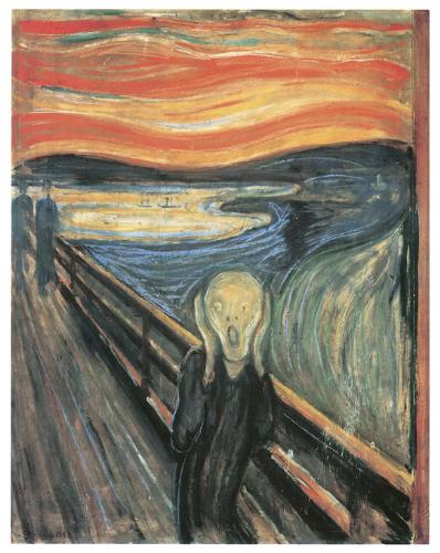 scream - clip art of famous painting