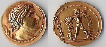 Gold coin of Diodates - This is a indoo greek coin of Diodates. Very rare and best in condition.