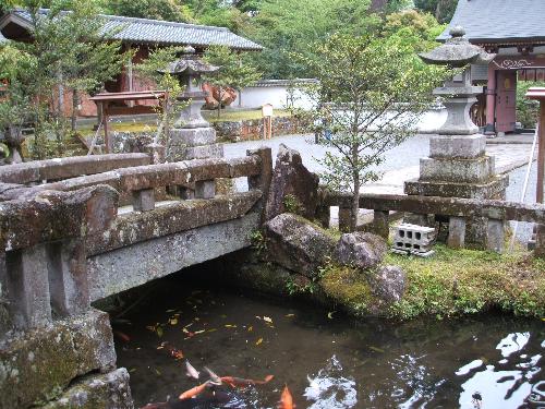 japan - small bridge on a temple grounds