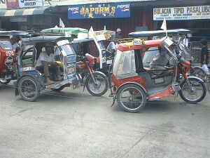 TRYKES or TRICYCLE - This is what we call the trykes of tricycle. Fares varies on the area or palace and how many passengers are in it.