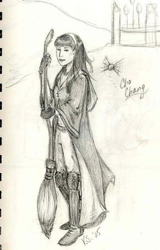 a drawing of cho. - a drawing of cho. Cho the harry's heroine in the comming harry potter movie.
