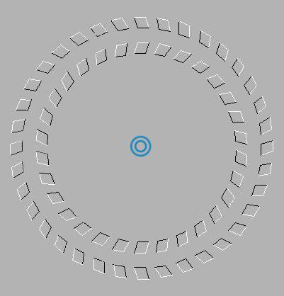 Illusion - Look at the blue dot and move you hand back and up from your monitor :)