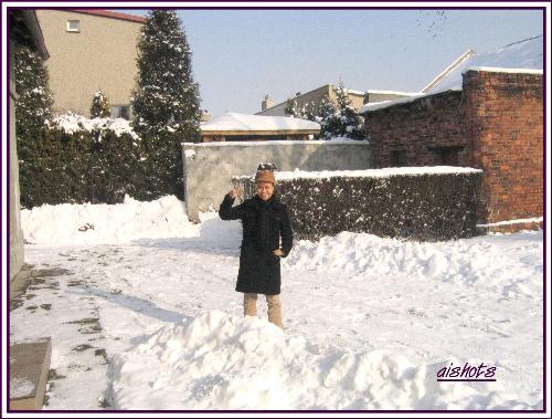 snow time - Just having fun in the snow outside the house one cold sunny afternoon.