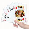 Playing cards - a hand of cards