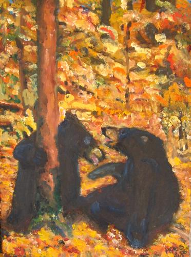 Bears in Autumn - From a pic in the NatGeo Magazine.
