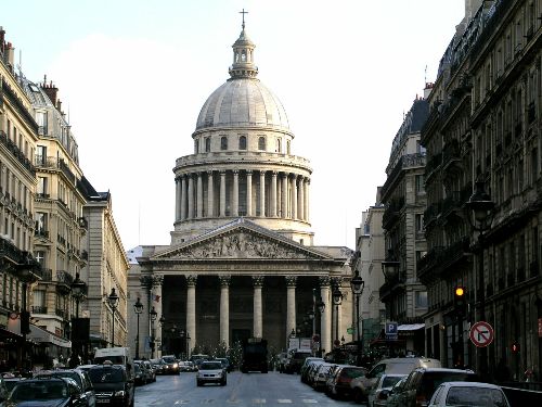 Pantheon, Paris - Built in the mid-18th century by Louis XV to fulfill a vow made in replacement of the ruined church, St. Genevieve Abbey, but became a burial place for France's honored dignitaries.