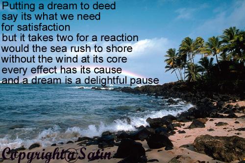 ocean - a poem I wrote on a oceans back grounds about dreams