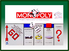 Monopoly - This is a picture of the board game, Monopoly. This is the original version.