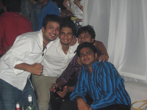 In 'TOUCH' - That pic was taken in Touch which is a pub in Hyderabad!!!!1