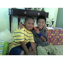 Ethan and cousin - My 9 year old son.