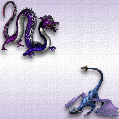 Dragon Play - This is the background for a card I made for a lady I know.  The words went in the space between the dragons.