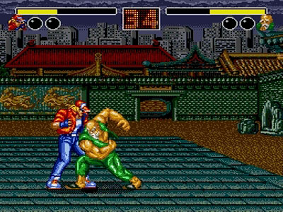 Fatal Fury Sega Genesis - This is a screen shot of the Sega Genesis post of the first Fatal Fury game.